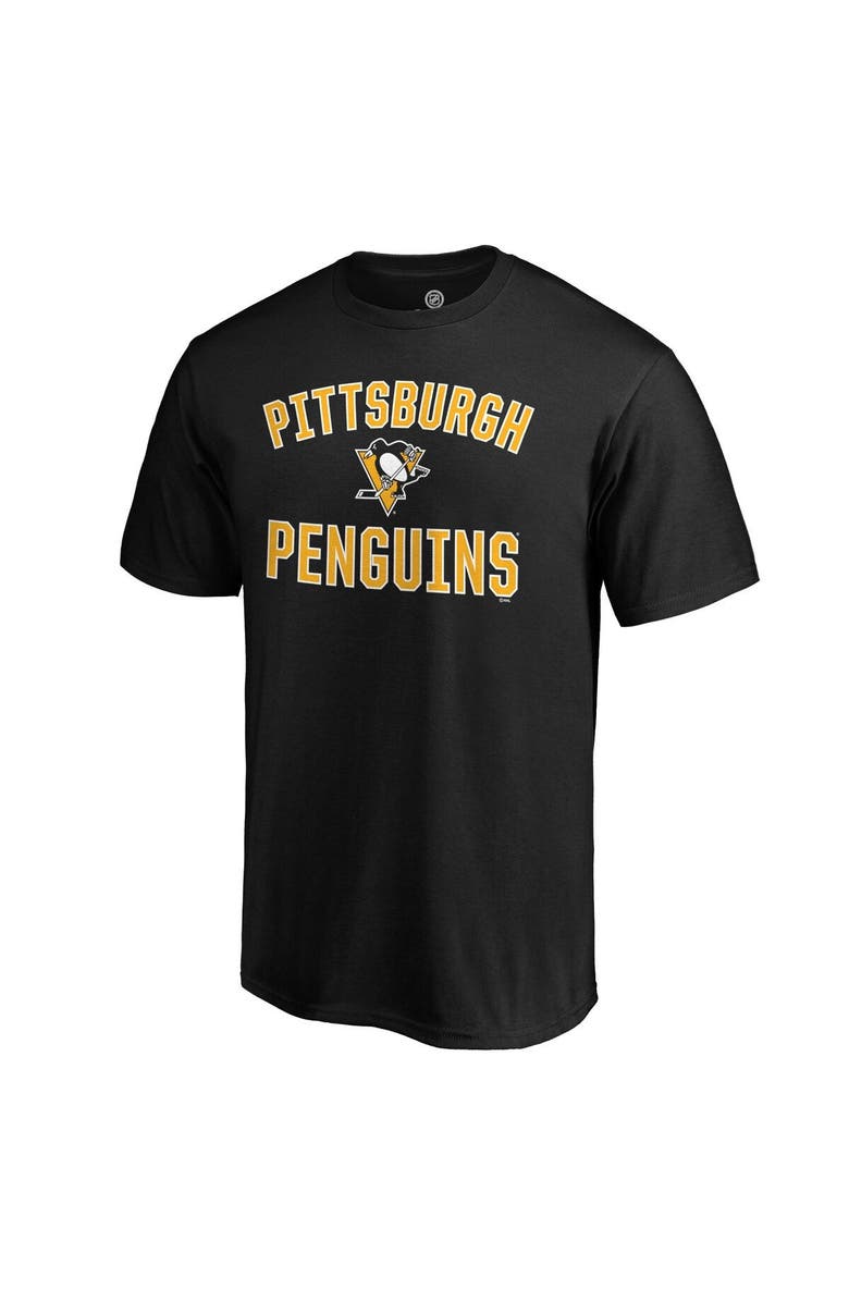 FANATICS Men's Fanatics Branded Black Pittsburgh Penguins Team Victory Arch T-Shirt, Alternate, color, 