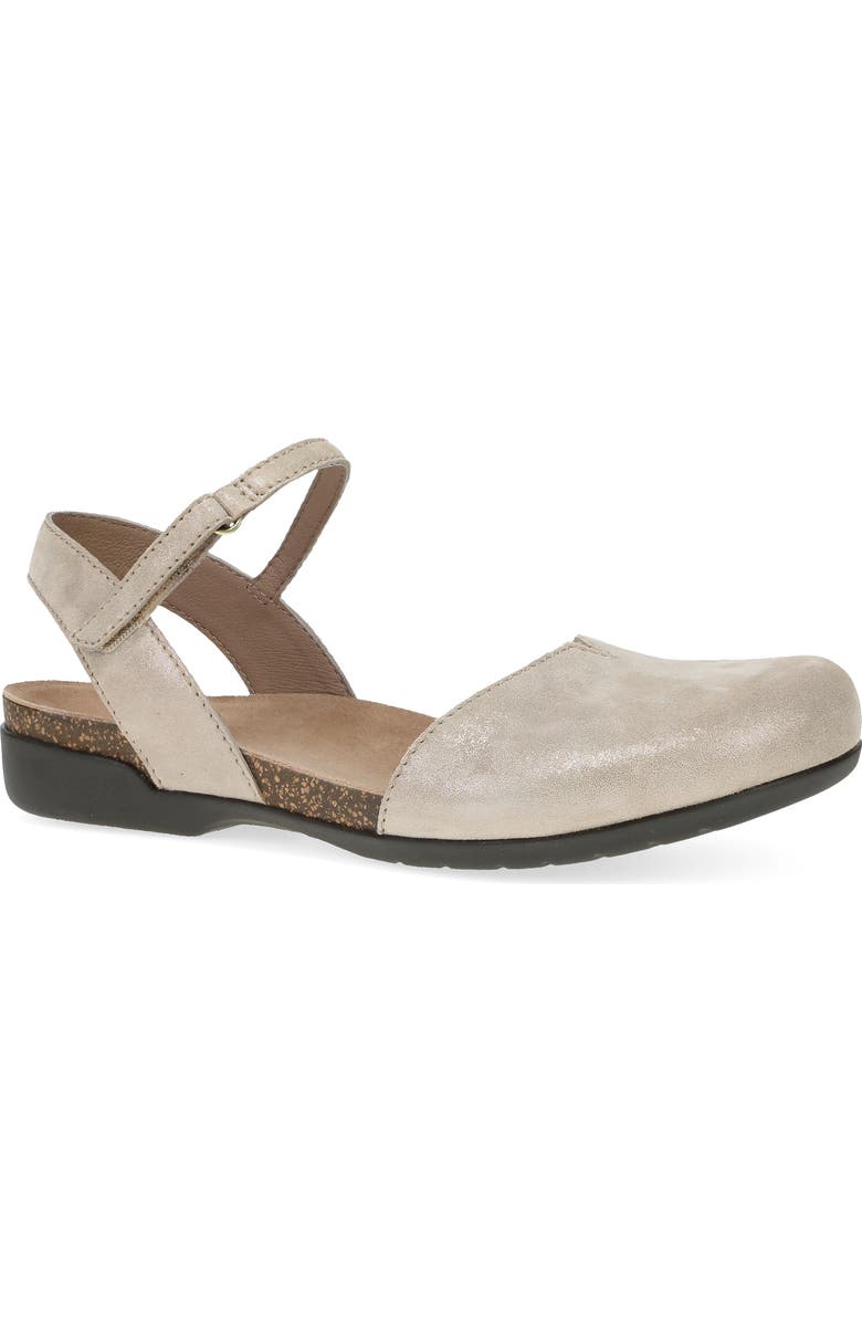 Dansko Rowan Flat, Main, color, Beige Sparkle