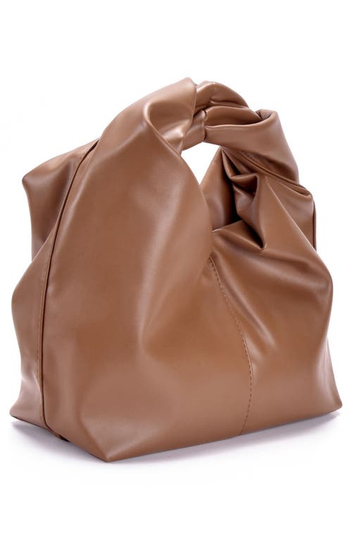 Adornia Slouchy Twist Hobo Bag In Brown