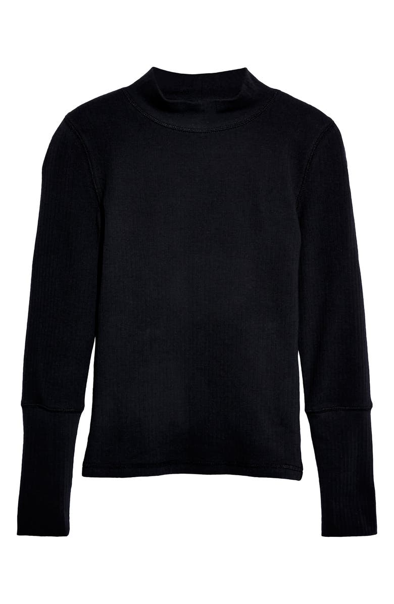 Free People The Rickie Mock Neck Long Sleeve Top, Alternate, color,