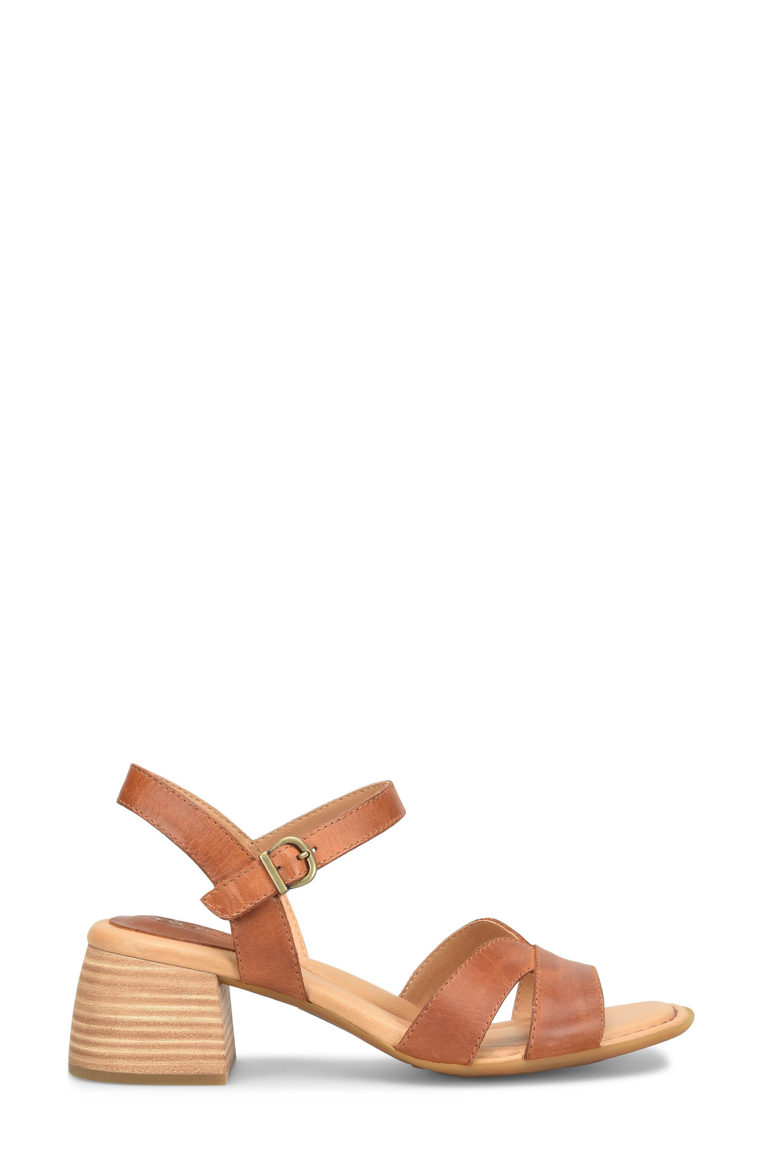 Børn Sadie Ankle Strap Sandal, Alternate, color, Brown Leather