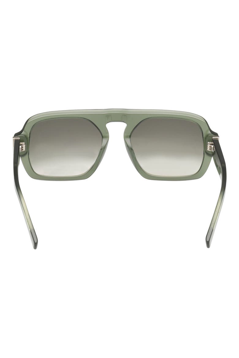 53mm Navigator Sunglasses, Alternate, color, GREEN BEIGE GRADIENT LENS
