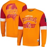 Mitchell & Ness Men's Mitchell & Ness Orange Tampa Bay Buccaneers Gridiron Classics Allover 3.0 Pullover Sweatshirt