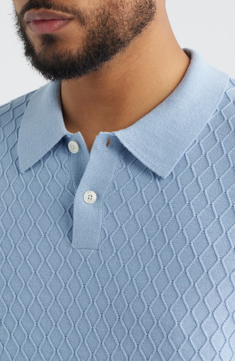 James Campbell Diama Polo Sweater, Alternate, color, Water