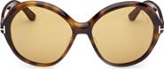 TOM FORD Annabelle 60mm Gradient Round Sunglasses
