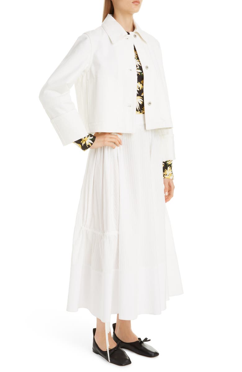 Loewe Crop Denim Jacket, Alternate, color, 