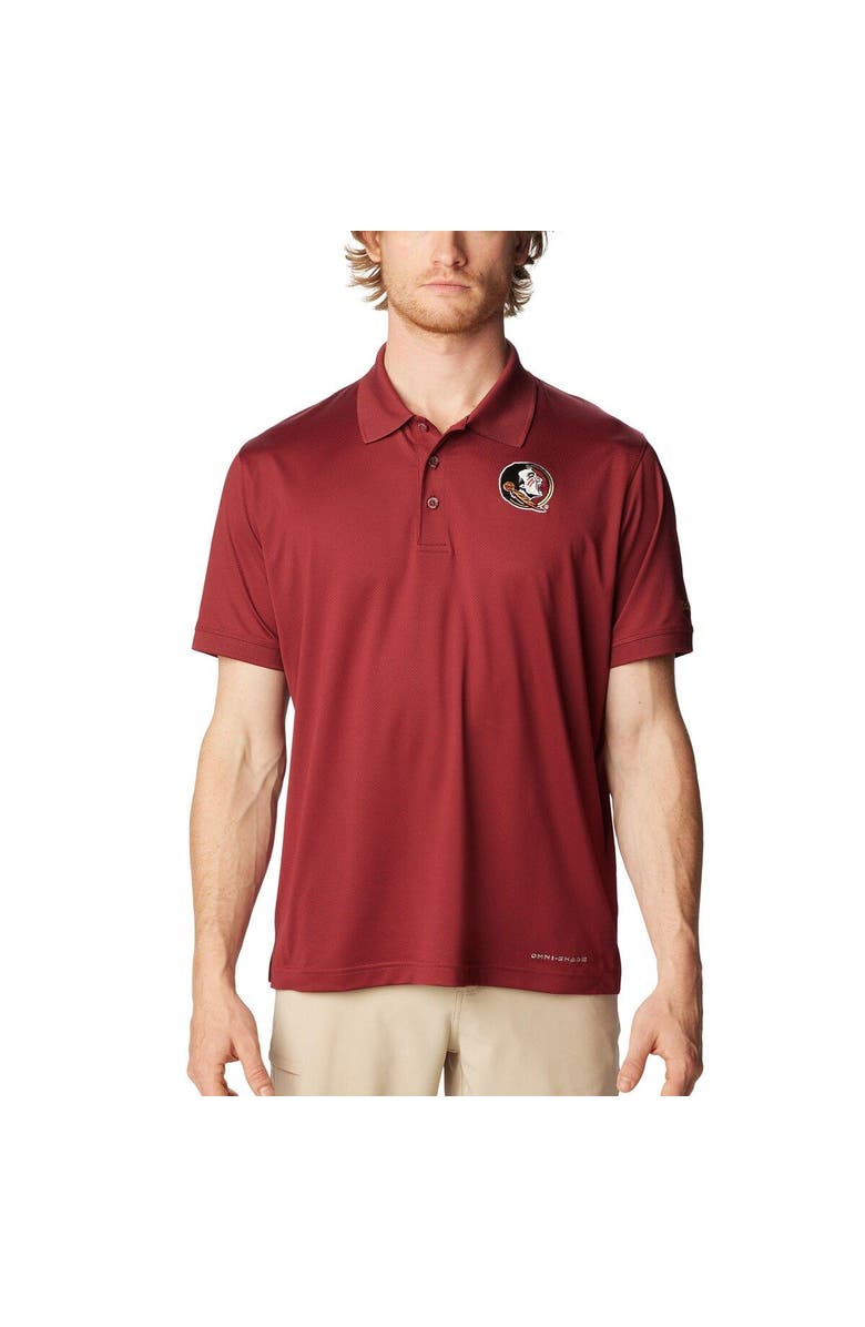 Columbia Men's Columbia Garnet Florida State Seminoles PFG Tamiami Omni-Shade Polo, Main, color,