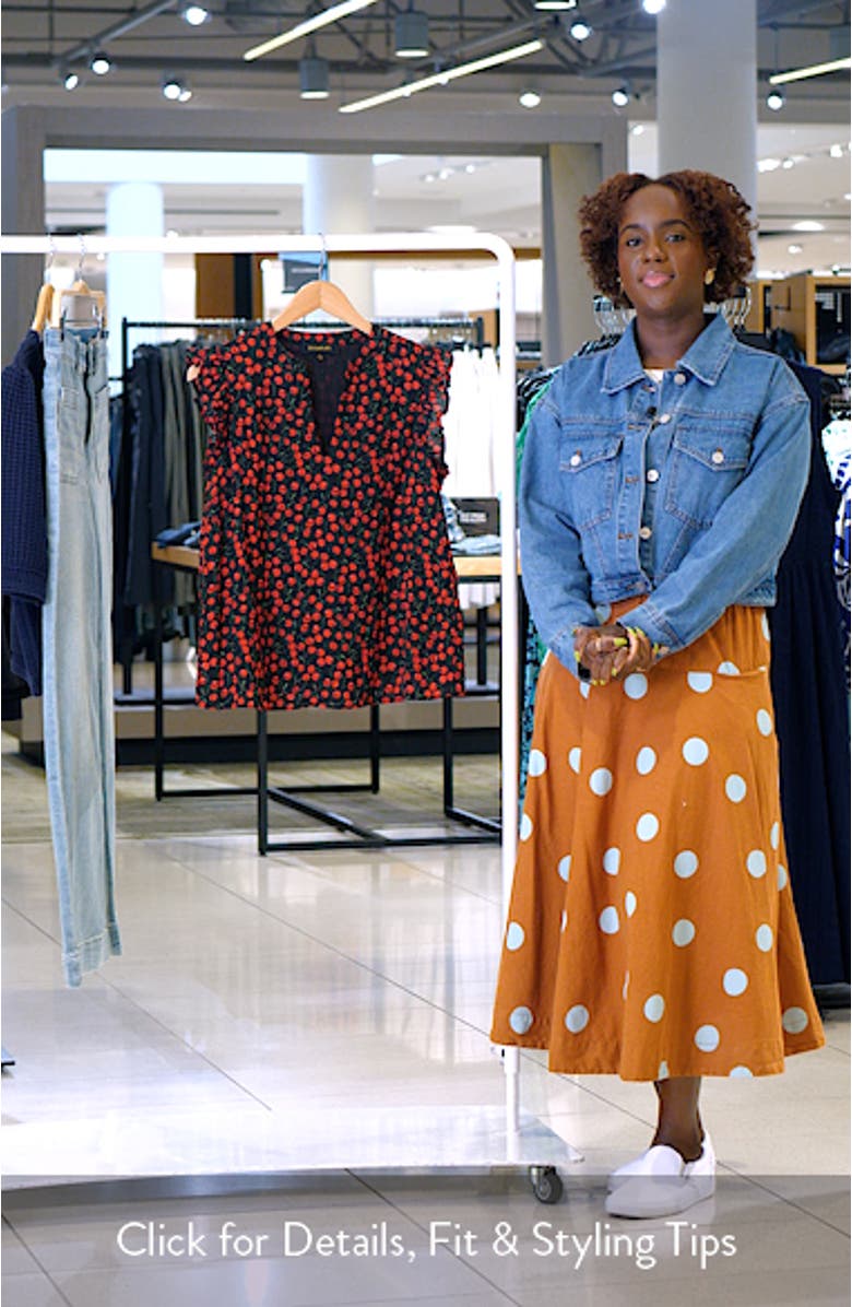 Cherry Crush Flutter Sleeve Top, sales video thumbnail