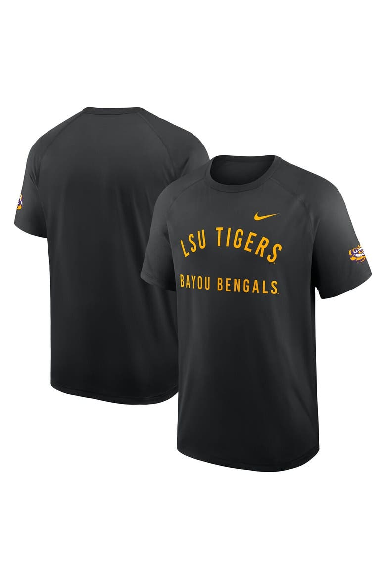 Men's Nike Black LSU Tigers Ready Raglan Premium Performance T-Shirt, Main, color, Black