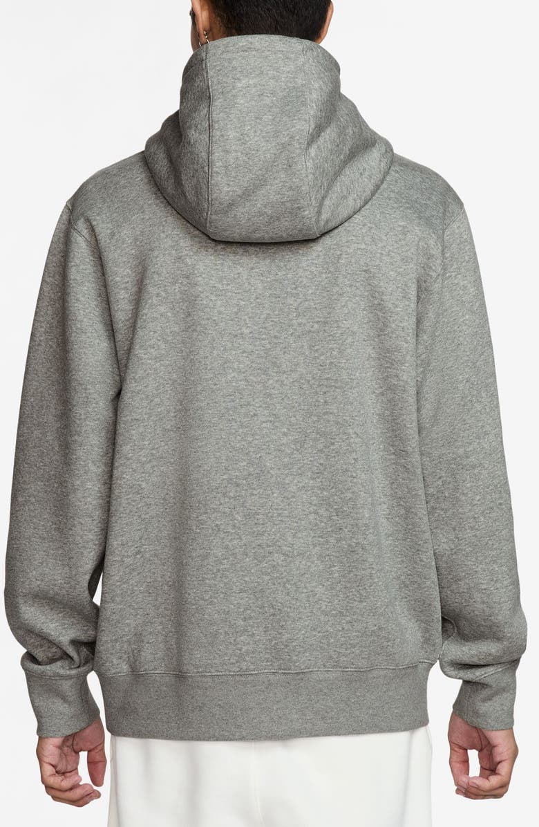 Nike Club Fleece Pullover Hoodie, Alternate, color, Dark Grey Heather/ Light Grey