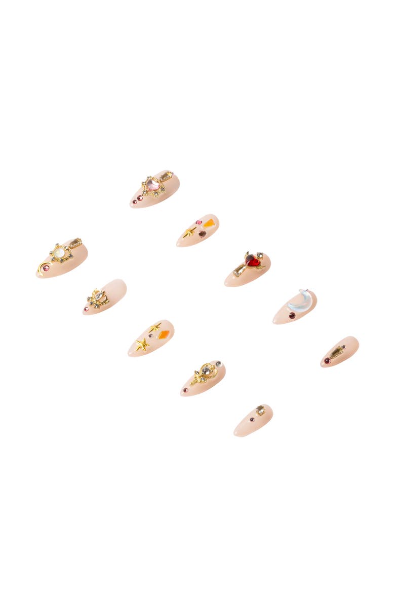 3H Nails Lunar Bloom Luxury Handmade Press On Nails, Alternate, color, Beige