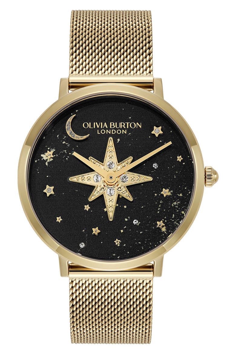 Celestial Nova Bracelet Watch, 35mm, Main, color, GOLD/ BLACK