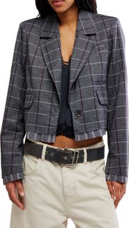 Free People Academia Cropped Blazer