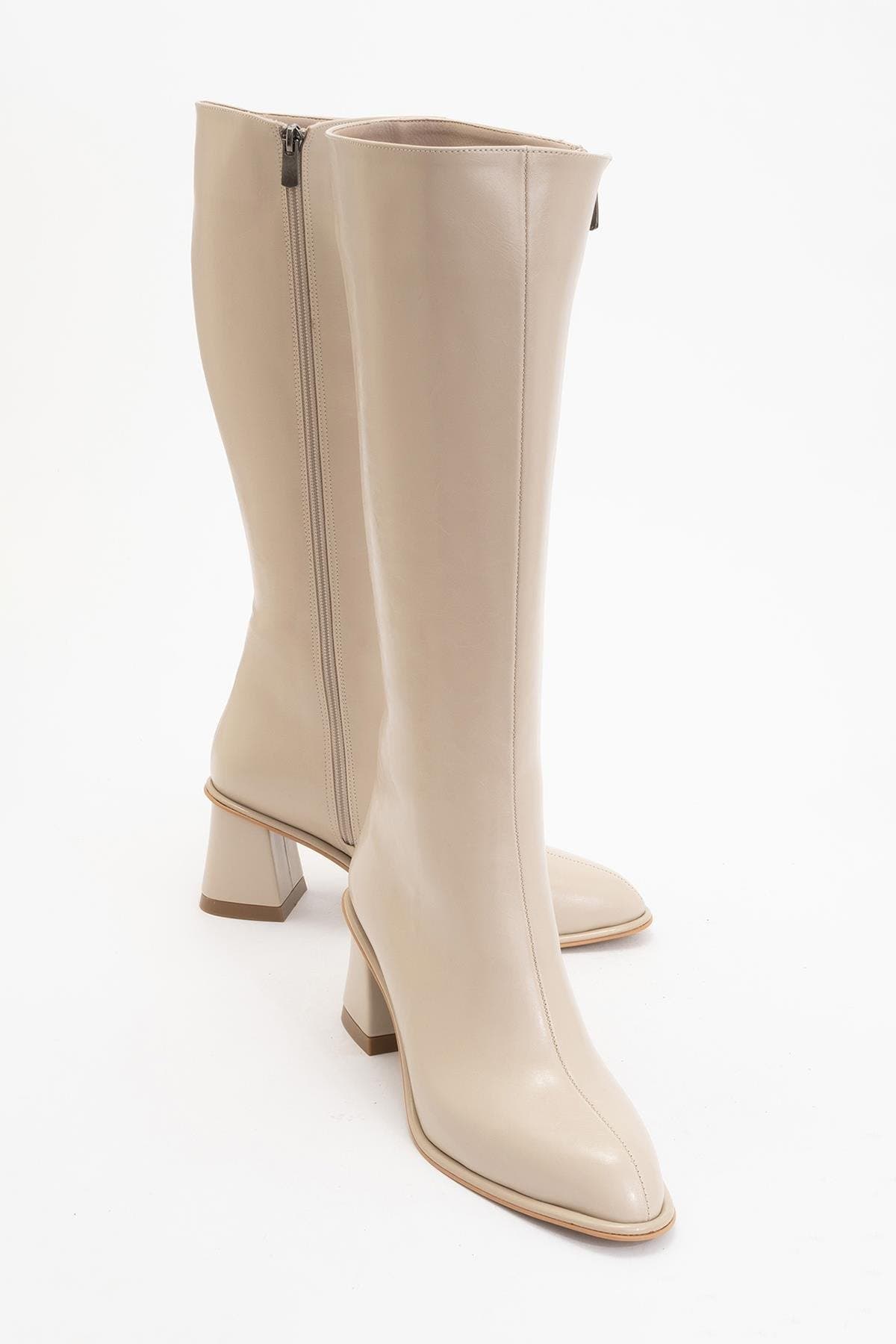 Beige Faux Leather