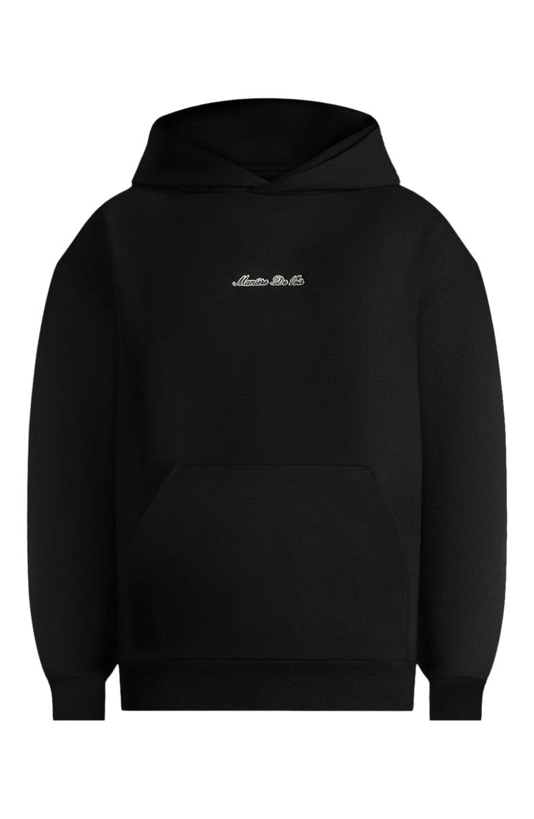 Manière De Voir Unisex Signature Relaxed Fit Hoodie, Alternate, color, Black