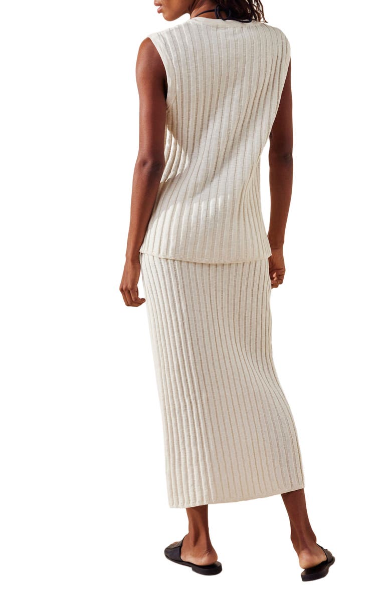 Free People Veda Cotton Blend Sleeveless Sweater & Skirt Set, Alternate, color,
