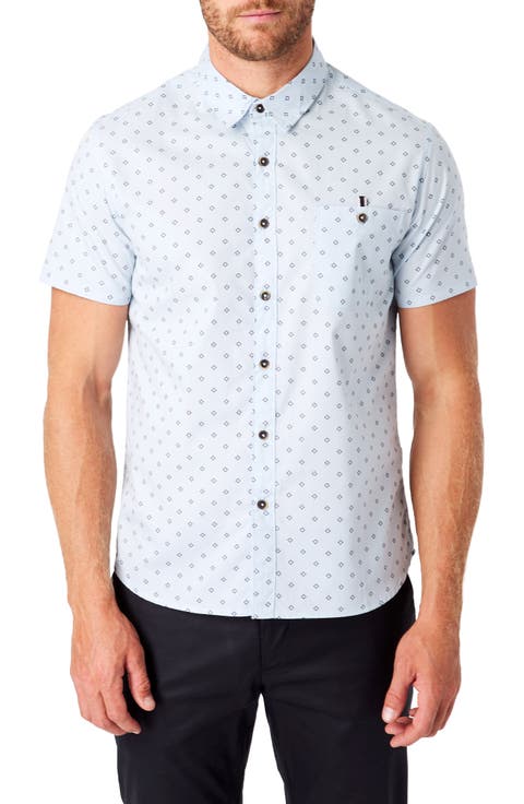 Flux Slim Fit Short Sleeve Button-Up Shirt