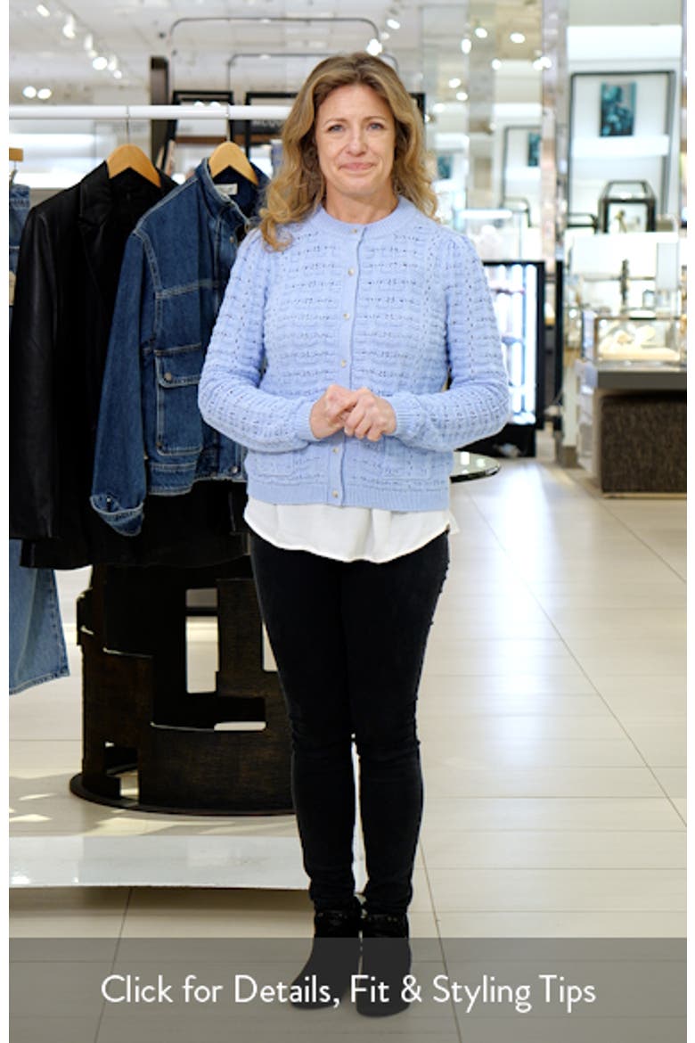 Pointelle Stitch Cotton Cardigan video