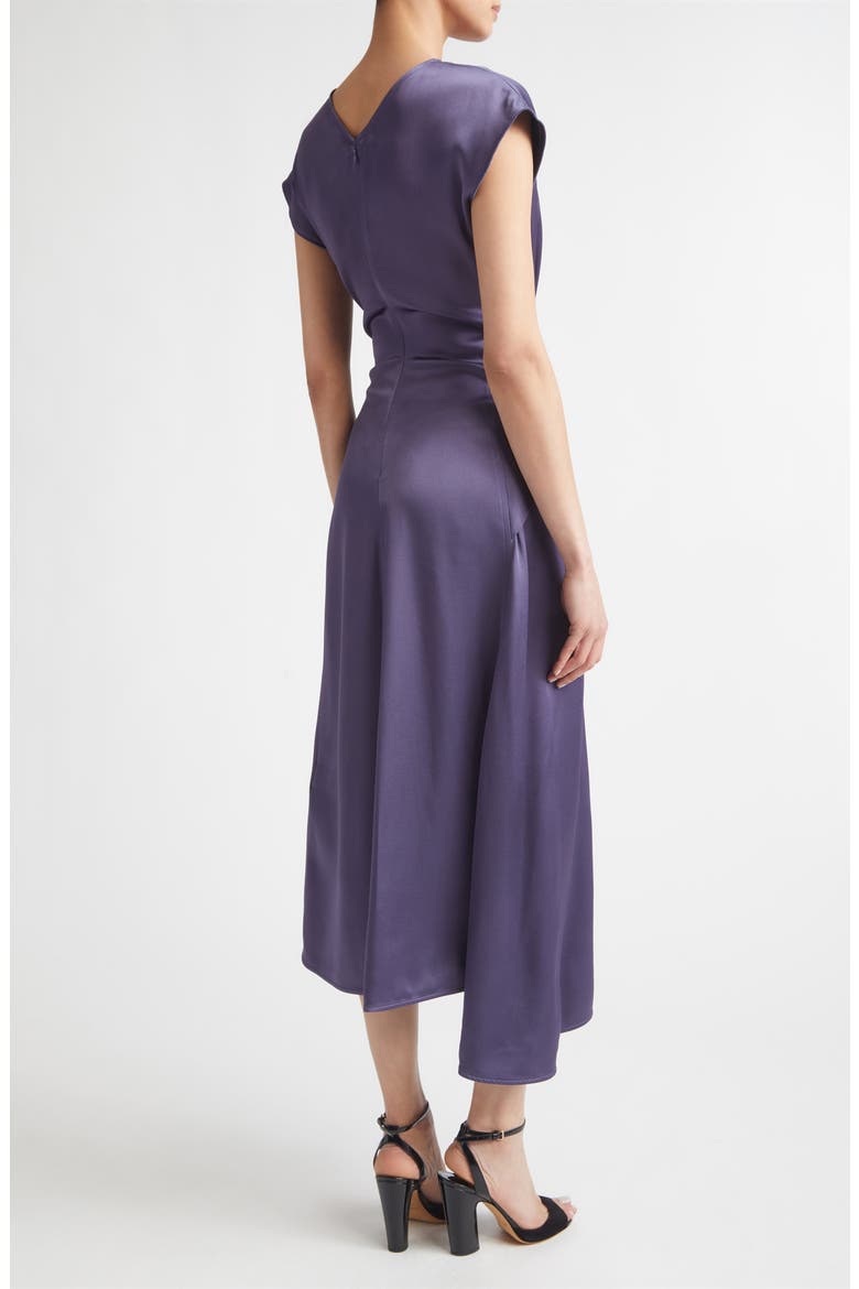 Aria Twist Waist Asymmetric Midi Dress, Alternate, color, ECLIPSE