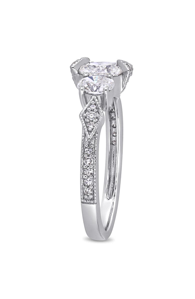 Julianna B. 7/8 CTTW Diamond Oval 3-Stone Ring 14k, Alternate, color, 14K White Gold