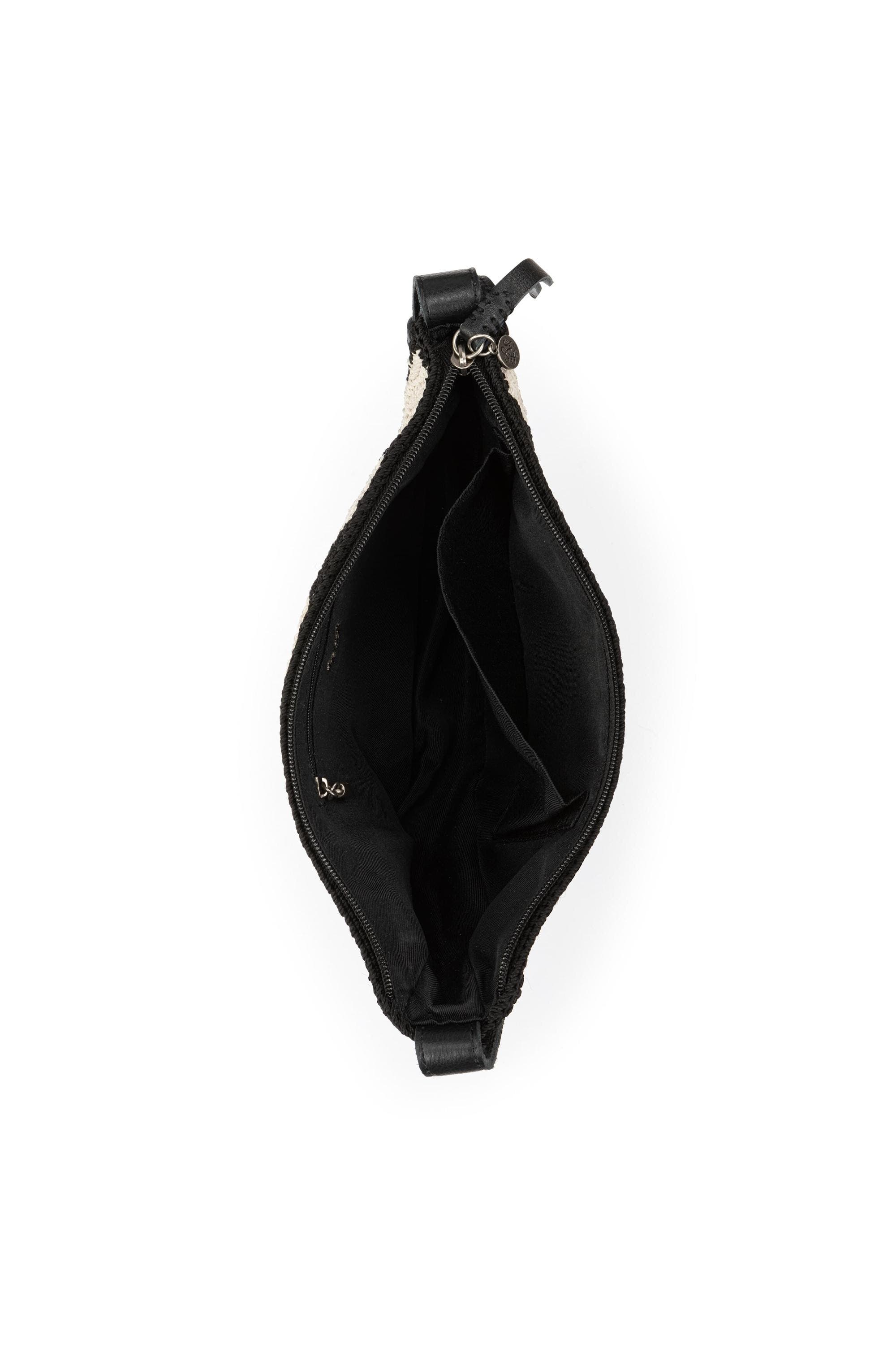 The Sak Tess Sling Crochet Bag, Alternate, color, Black Stripe