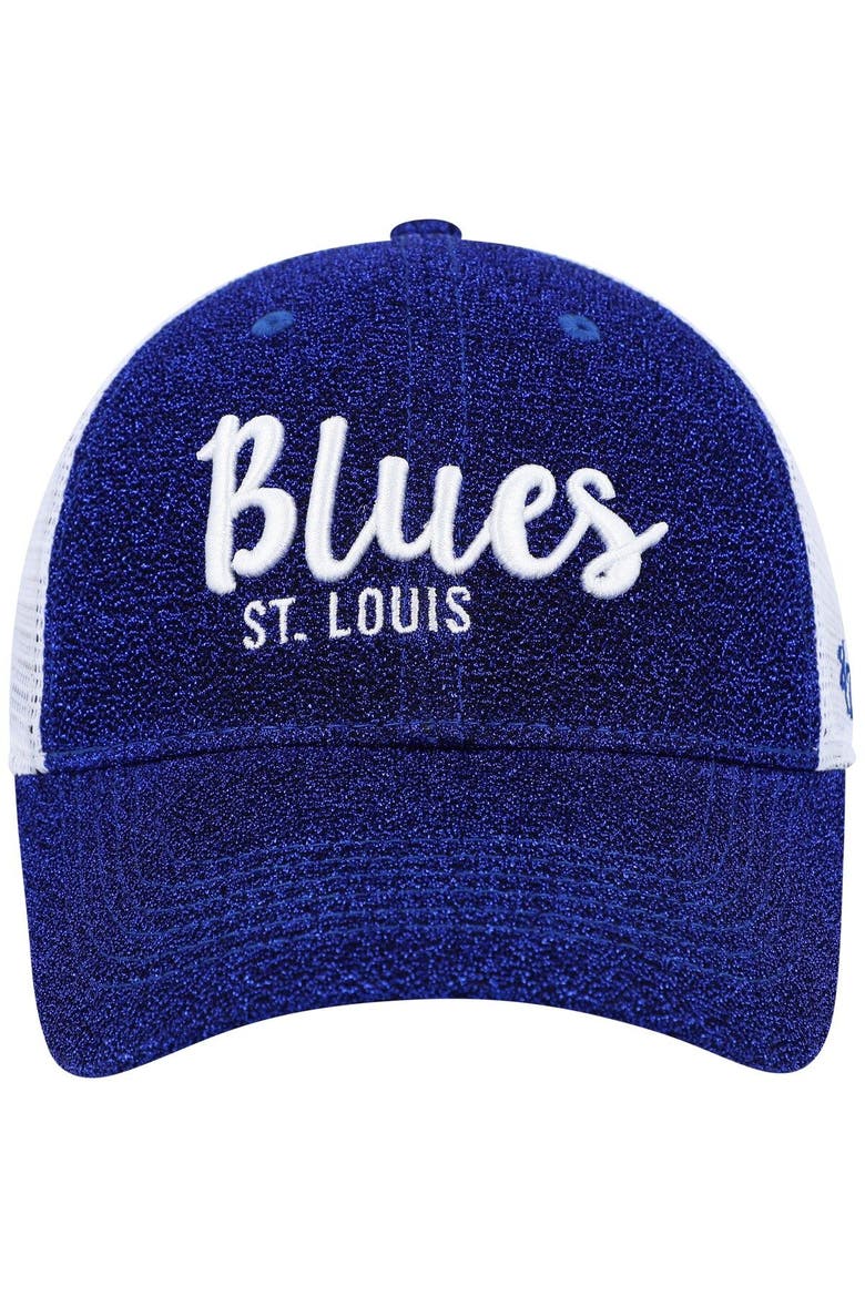 Women's '47 Blue/White St. Louis Blues Encore MVP Trucker Snapback Hat, Alternate, color, Blue