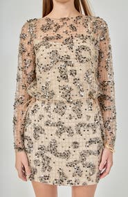 Endless Rose Sequin Beaded Cropped Top