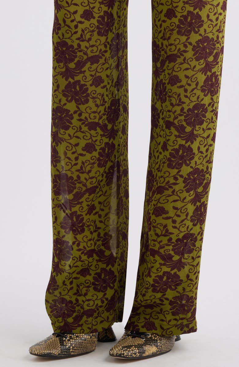 Dries Van Noten Pachas Floral Georgette Drawstring Pants, Alternate, color, 