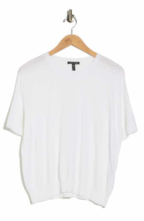 Eileen Fisher Short Sleeve Organic Cotton Blend Sweater