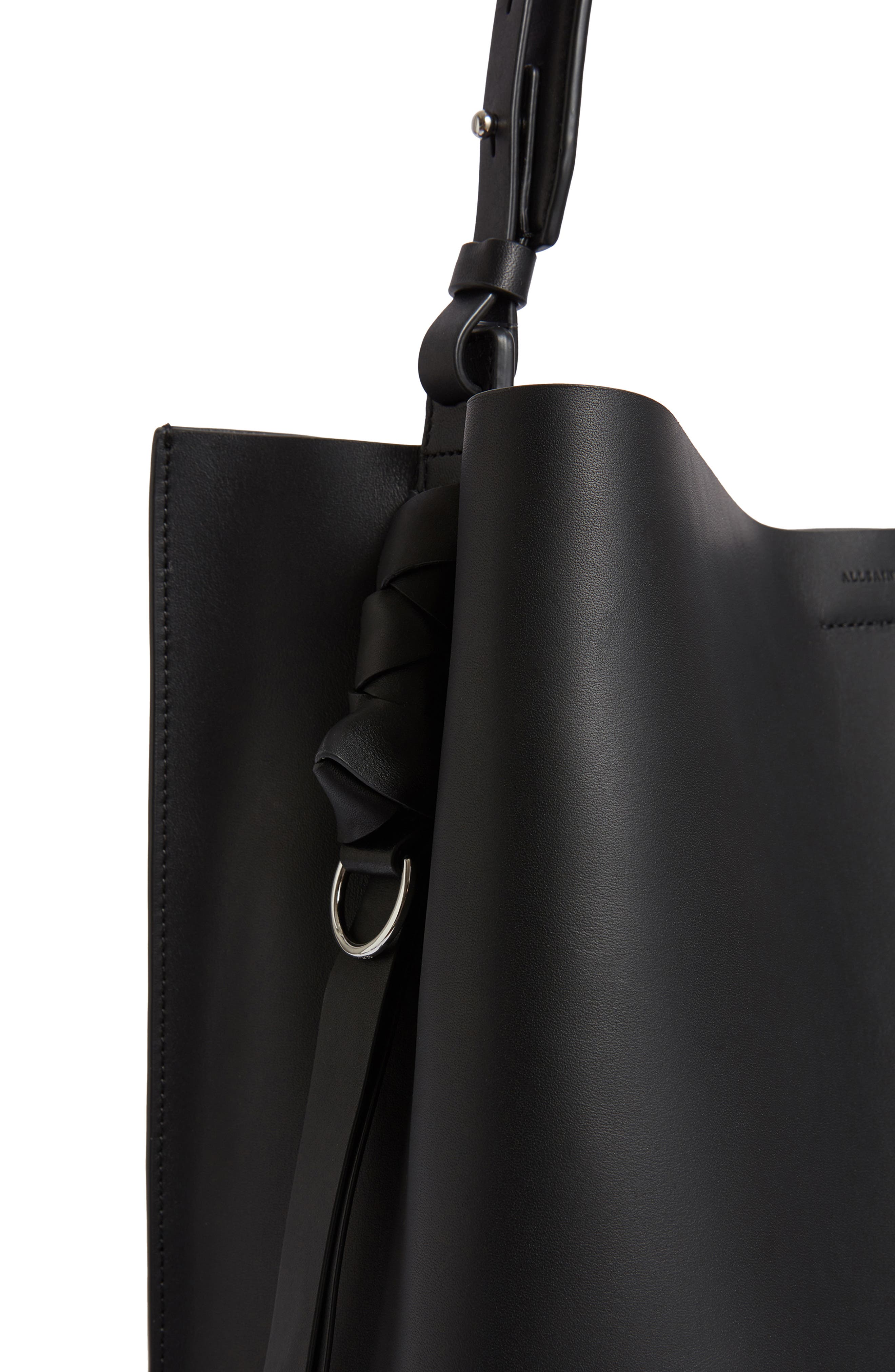 AllSaints Voltaire North/South Leather Tote, Alternate, color, 