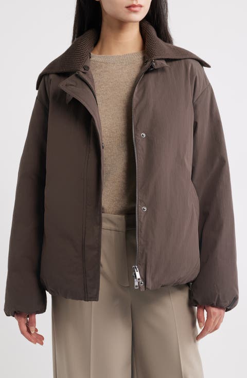 Knit Collar Down Jacket