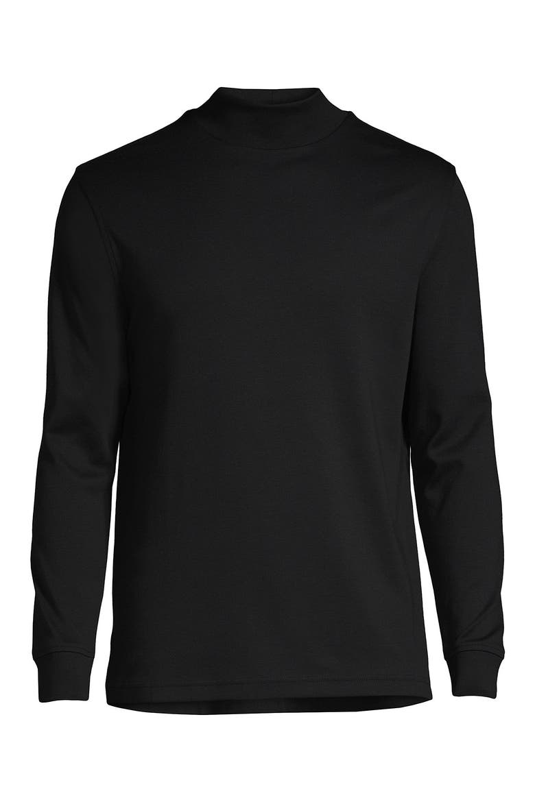 Cotton Supima Mock Turtleneck, Alternate, color, Black