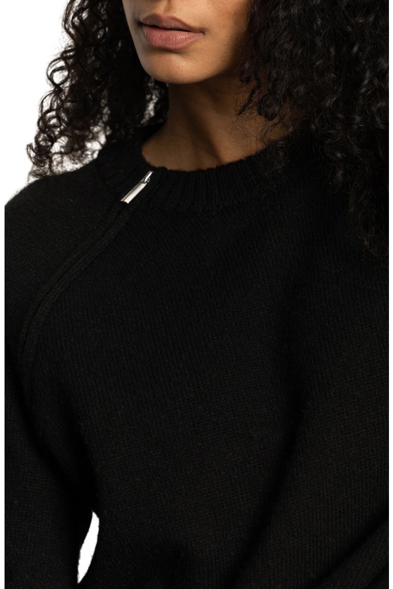 Zip It Sweater, Alternate, color, BLACK