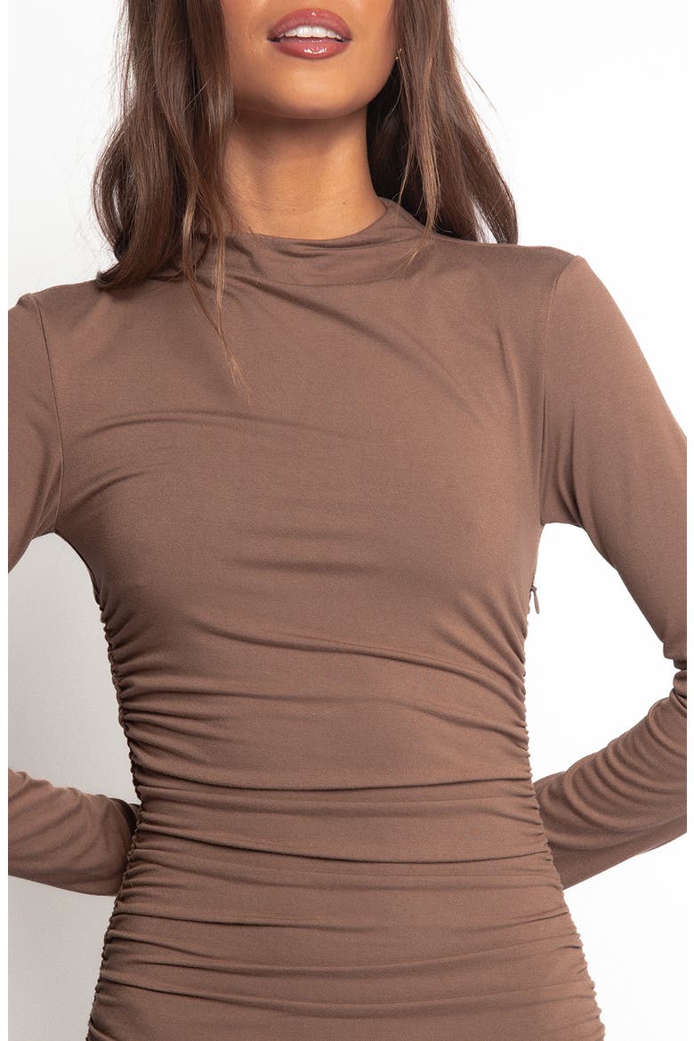 Nelson Long Sleeve Maxi Dress, Alternate, color, MOCHA