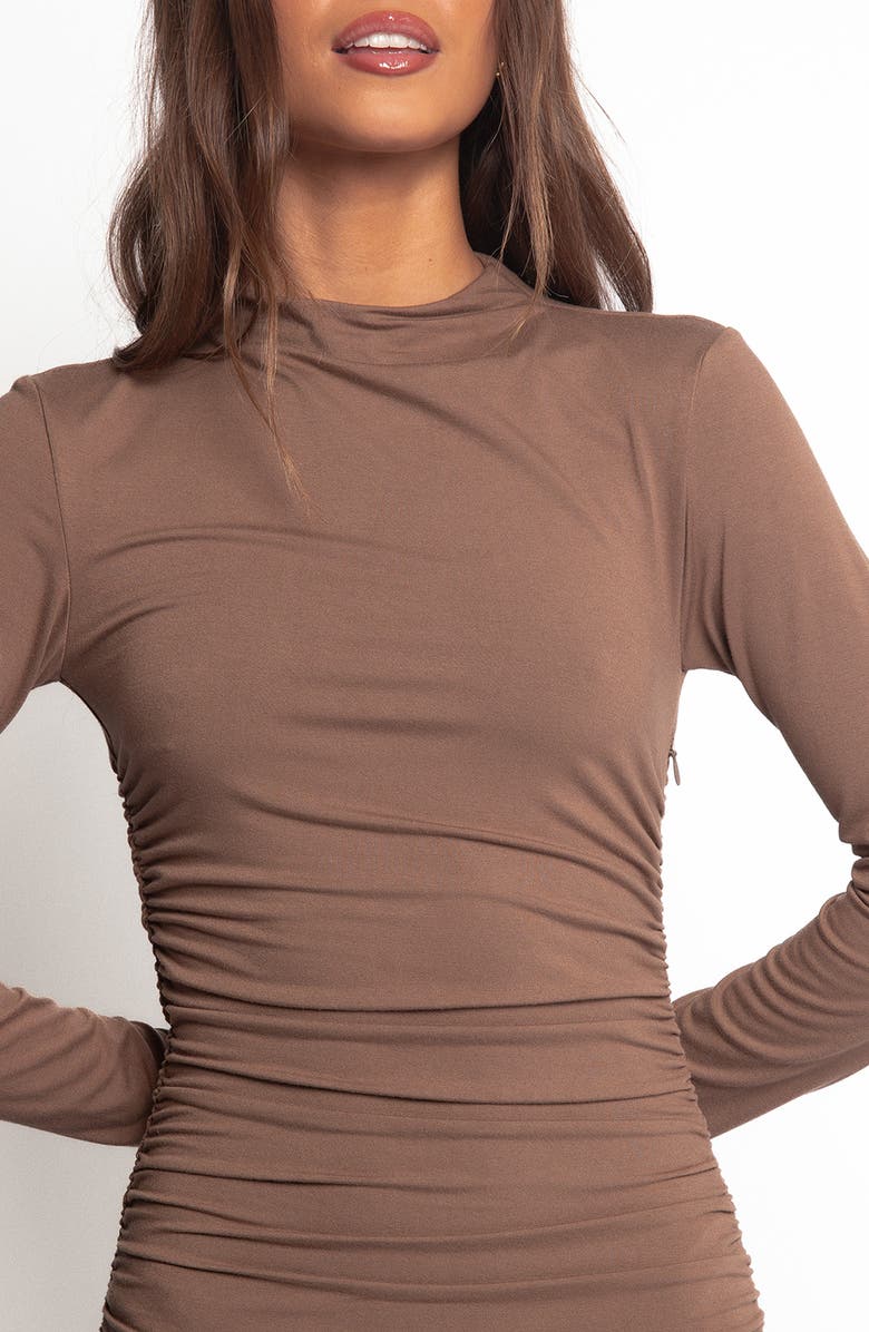 Petal & Pup Nelson Long Sleeve Maxi Dress, Alternate, color, Mocha