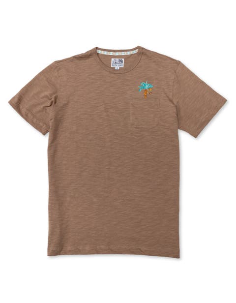 La Republica Embroidered Slub Pima Pocket Tee