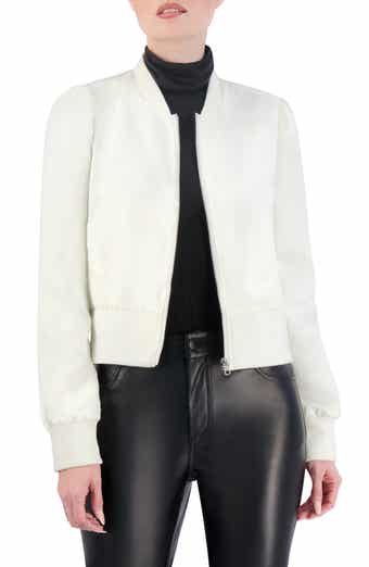 Satin Crop Bomber Jacket