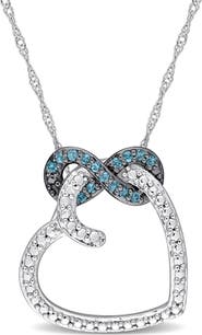 Julianna B. Gemstone Infinity Heart Necklace 10K