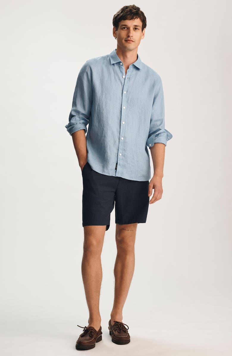 Mavi Jeans Regular Fit Linen Button-Up Shirt, Alternate, color,