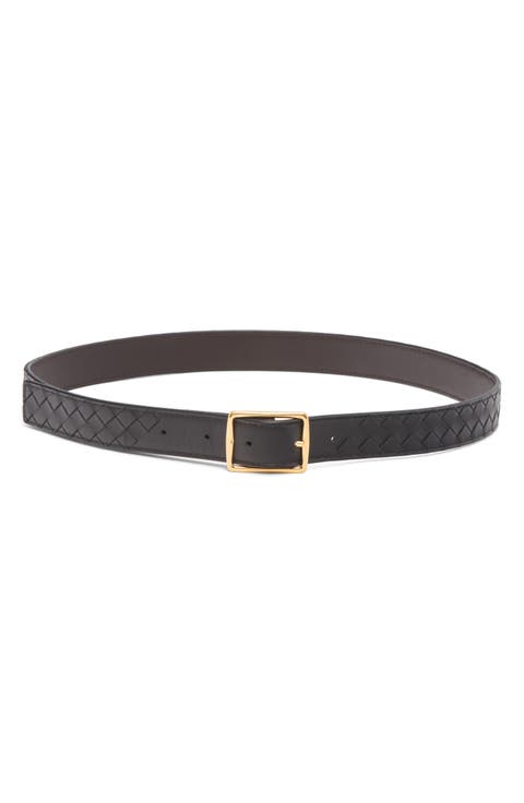 Reverso Intrecciato Reversible Leather Belt