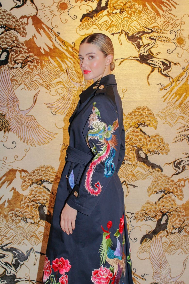 Phoenix Heritage Trench Coat, Alternate, color, Navy