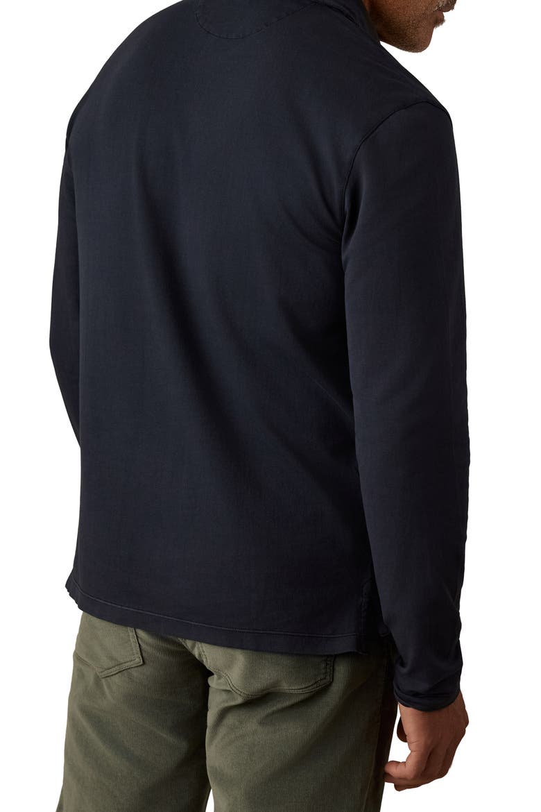 Field Long Sleeve Knit Polo, Alternate, color, RIDGE BLACK