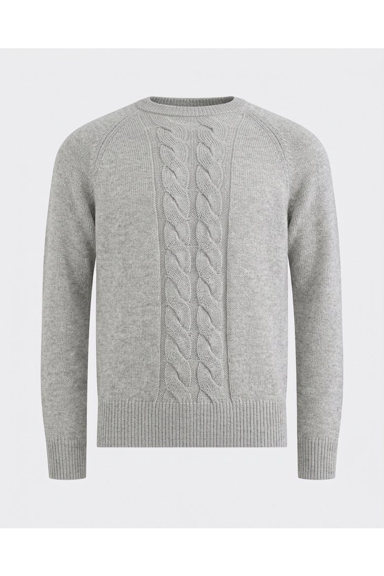 Cotton Cableknit Sweater, Main, color, Natural Melange