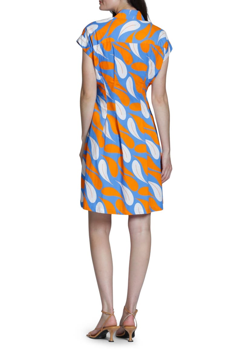 Floral Print Belted A-Line Dress, Alternate, color, ORANGE MULTI
