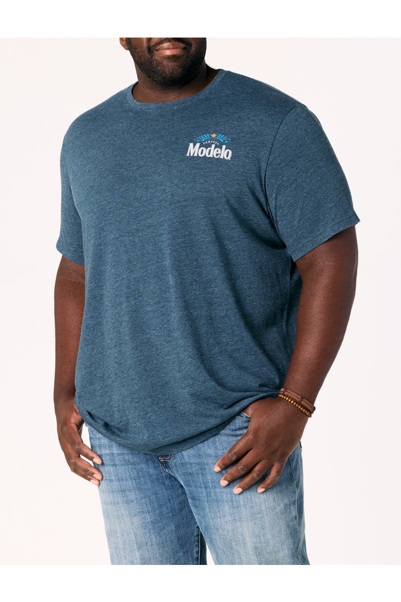 Big & Tall  Modelo Graphic Tee, Alternate, color, BLUE