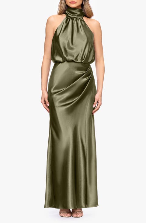 Halter Charmeuse Gown