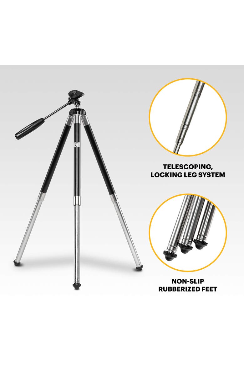 Kodak PhotoGear 42-inch Camera Tripod, Alternate, color, Silver
