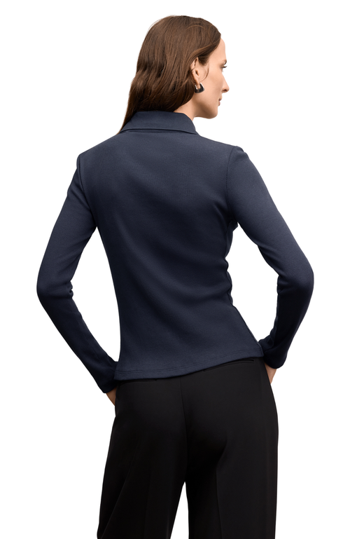 M.m.lafleur Nala Knit Button-down In Black