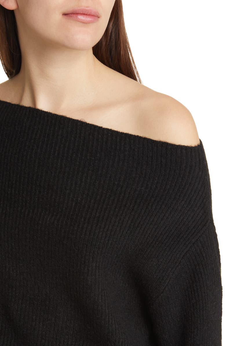 Treasure & Bond One-Shoulder Rib Sweater, Alternate, color,