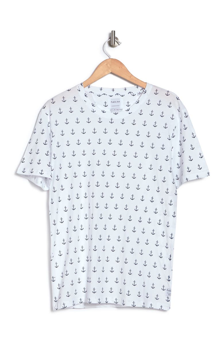 Public Art Anchors Away Crew Neck T-Shirt, Alternate, color, 